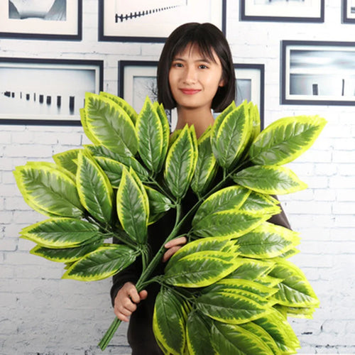 lot de 12 feuilles d'érable artificielles pour décoration d'automne - vue 3 sur 19