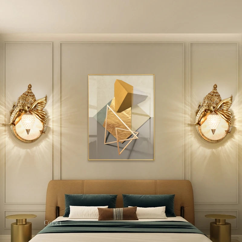 applique murale éléphant rétro déco vintage pour intérieur - vue 5 sur 8