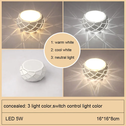 Plafonnier LED moderne simplicité 5W 12W - vue 15 sur 18