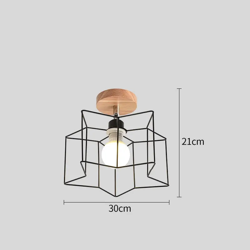 plafonnier led nordique moderne simple en fer triangle - vue 16 sur 18