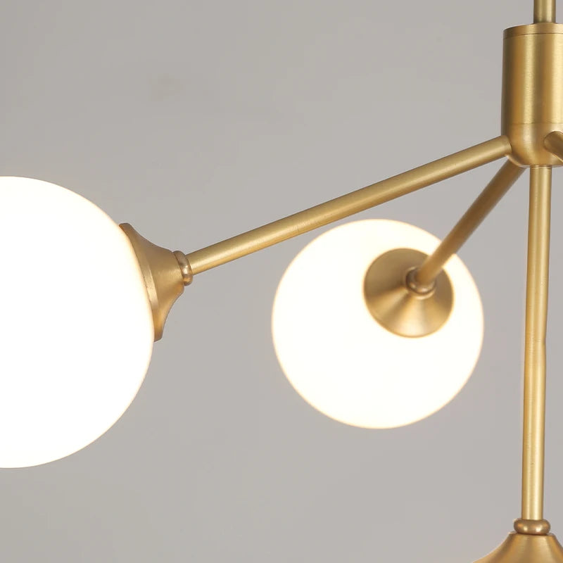 lustre design nordique décoratif avec éclairage led spoutnik - vue 6 sur 9