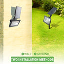 lampe solaire extérieure 50 led t-sunrise éclairage mural décoratif