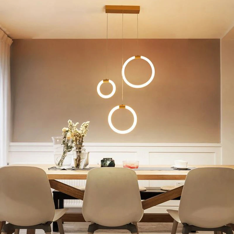 lustre à led moderne en acrylique pour décoration luxe - vue 4 sur 14