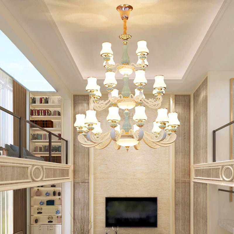 lustre en céramique moderne pour un éclairage élégant intérieur - vue 2 sur 19