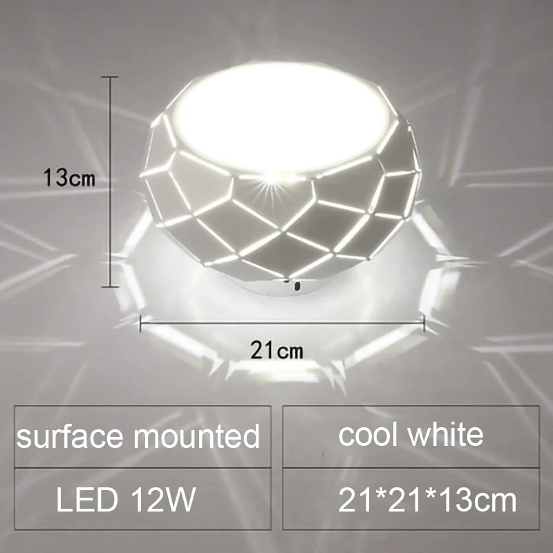Plafonnier LED moderne simplicité 5W 12W - vue 9 sur 18
