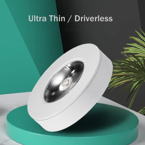 plafonniers ultra minces sans conducteur montés surface cob led spots éclairage - vue 4 sur 6