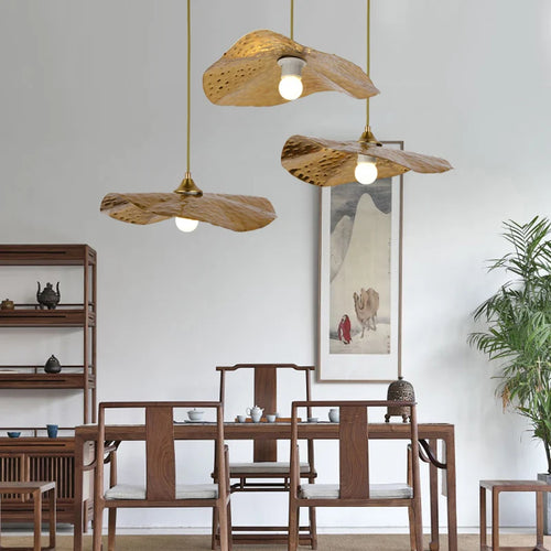 lustre rétro créatif design lotus pour café et restaurant - vue 4 sur 6