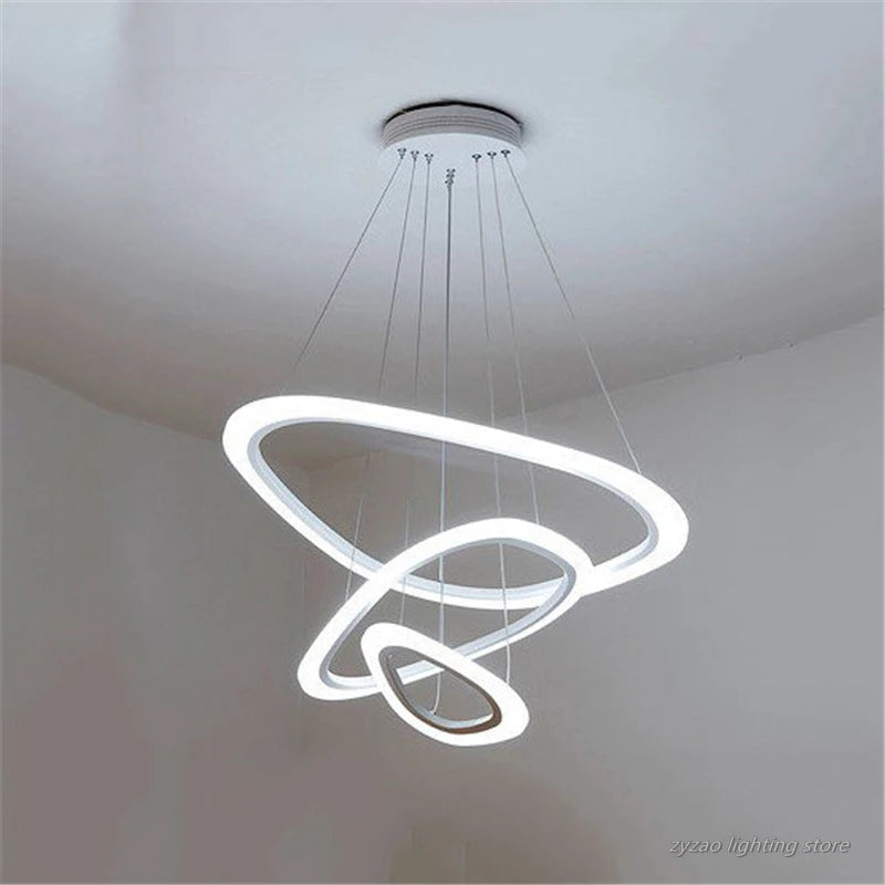 suspension moderne à LED en acrylique pour intérieur élégant - vue 3 sur 11
