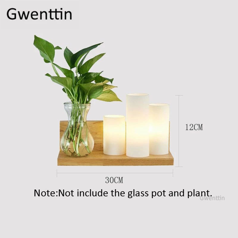 applique murale en bois et verre moderne à led à monter soi-même - vue 10 sur 14