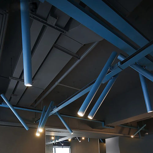suspension led éclairage sur rail pour bar restaurant industriel - vue 3 sur 17