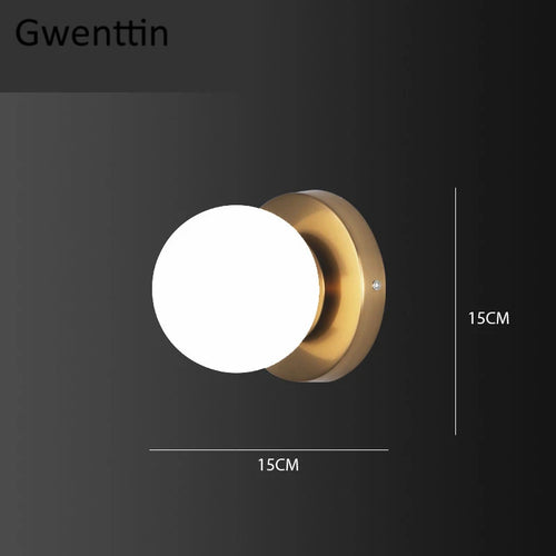 applique murale moderne à led en verre pour décoration intérieure