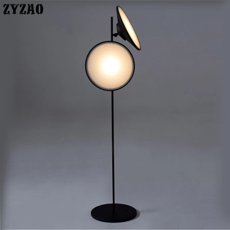 lampadaire nordique double tête design moderne en fer - vue 3 sur 7