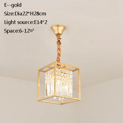 plafonnier led en cristal doré pour décoration moderne - vue 10 sur 22