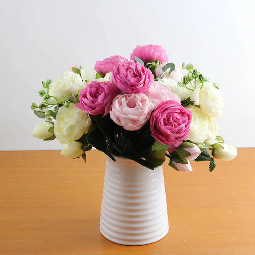bouquet de fleurs artificielles pour décoration de jardin et mariage - vue 3 sur 18