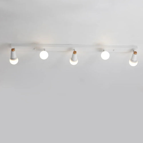plafonnier led moderne nordique montage en surface fer long - vue 3 sur 6