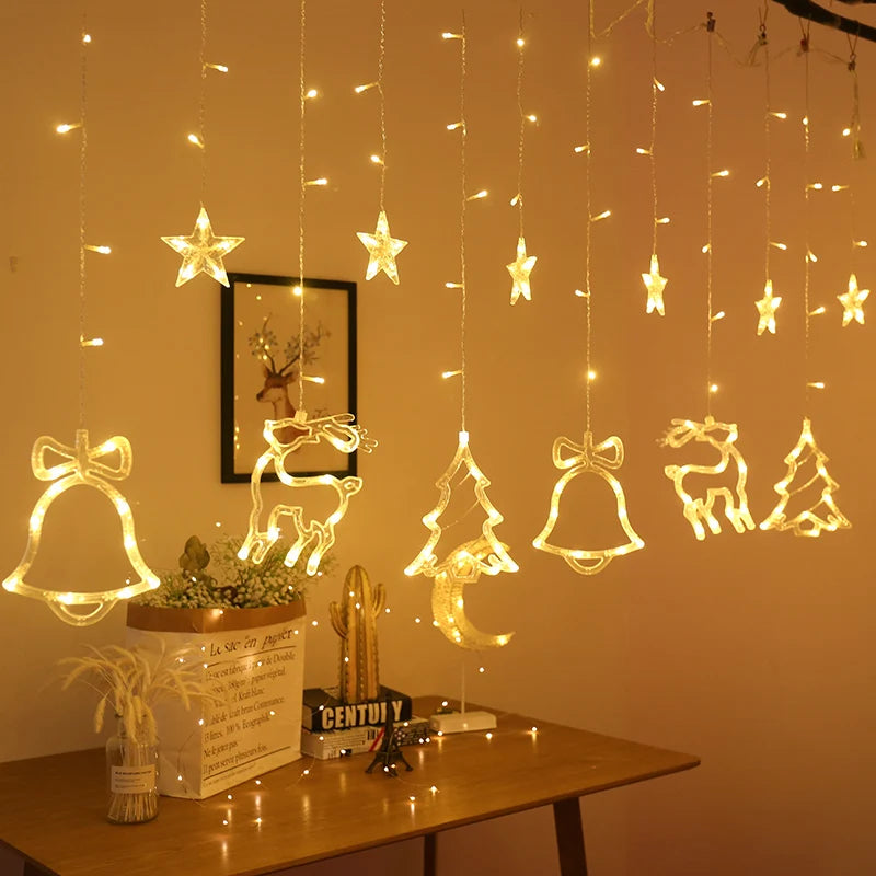 suspension lumineuse led décorative pour noël ambiance romantique - vue 6 sur 11