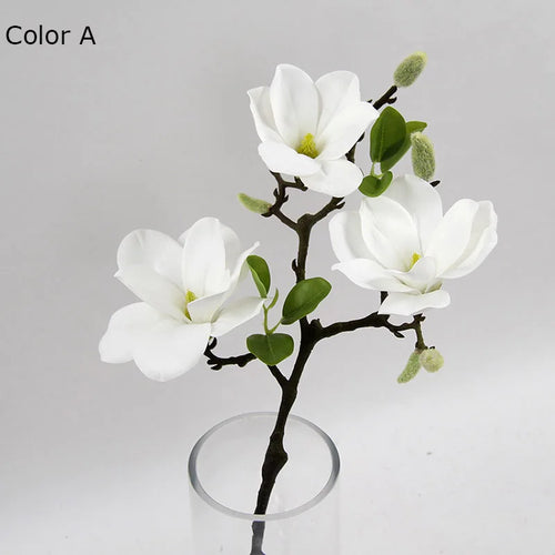 têtes de fleurs artificielles de magnolia pour décoration de mariage et fête - vue 3 sur 11
