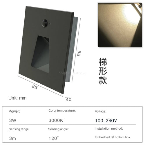 applique murale led à induction avec capteur intégré - vue 12 sur 18
