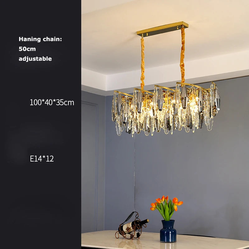 lustre art déco design en cristal et métal élégant