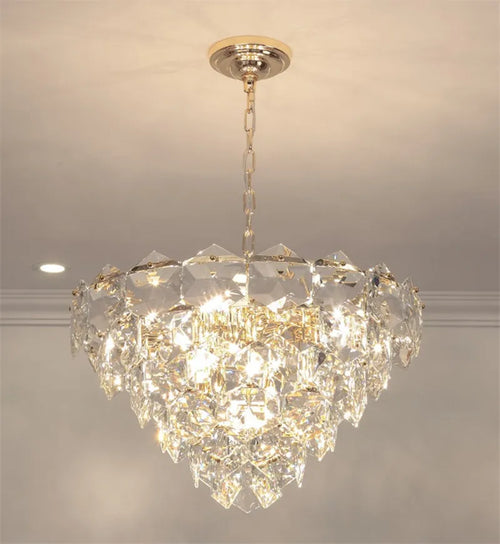 lustre suspendu à led en métal doré moderne et élégant pour éclairage intérieur - vue 5 sur 6