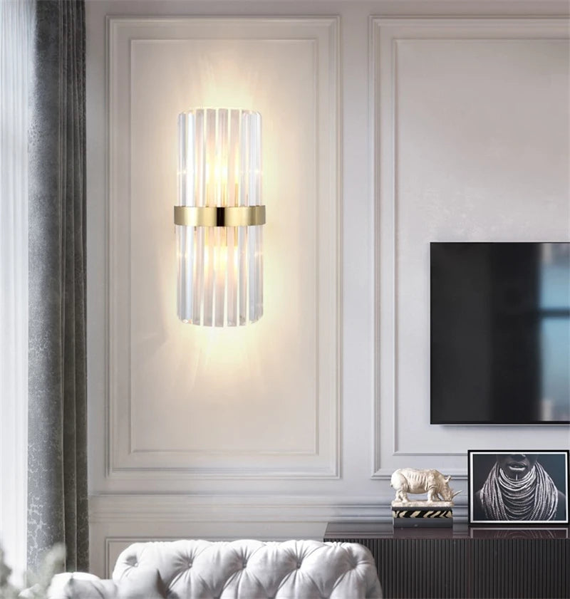 applique murale en cristal de luxe pour décoration intérieure - vue 3 sur 9