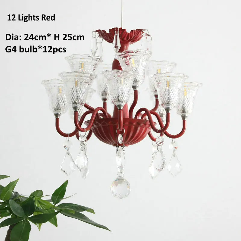 mini suspension créatives avec abat-jour en verre et cristal - vue 20 sur 21