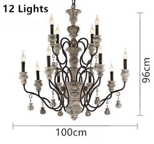 lustre vintage à bougie style européen rétro élégant pour intérieur moderne - vue 11 sur 12