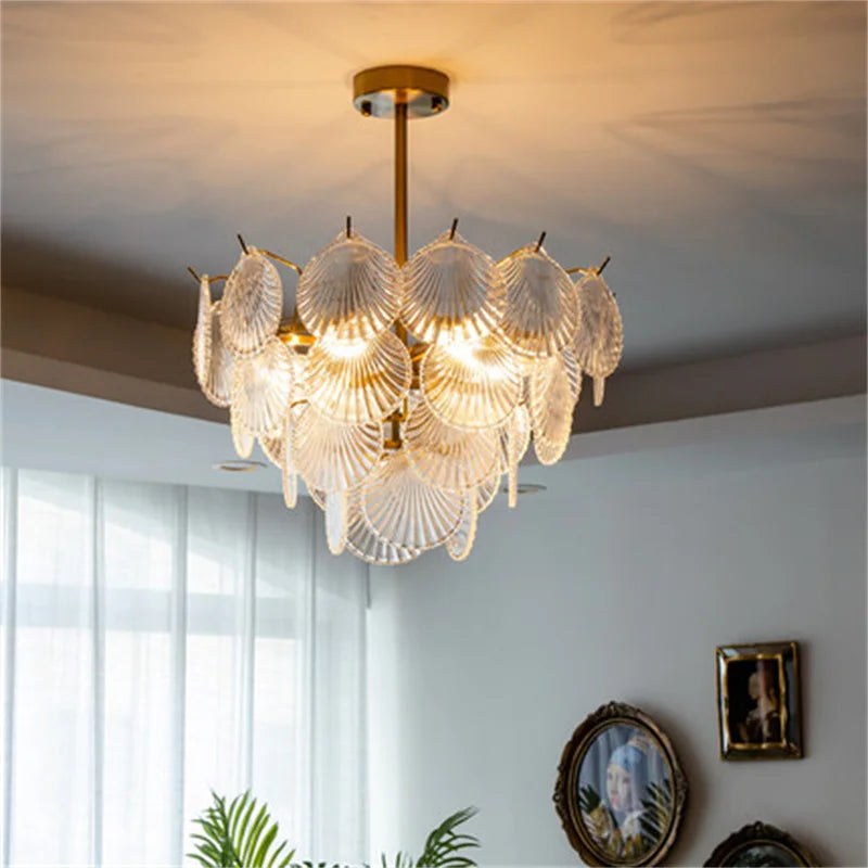 suspension en cristal design nordique luxueux éclairage d'ambiance - vue 5 sur 13