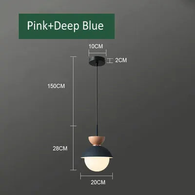 suspension créative avec abat-jour en verre et long câble - vue 10 sur 18
