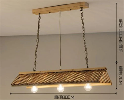 lustre en bambou vintage pour café bar et restaurant