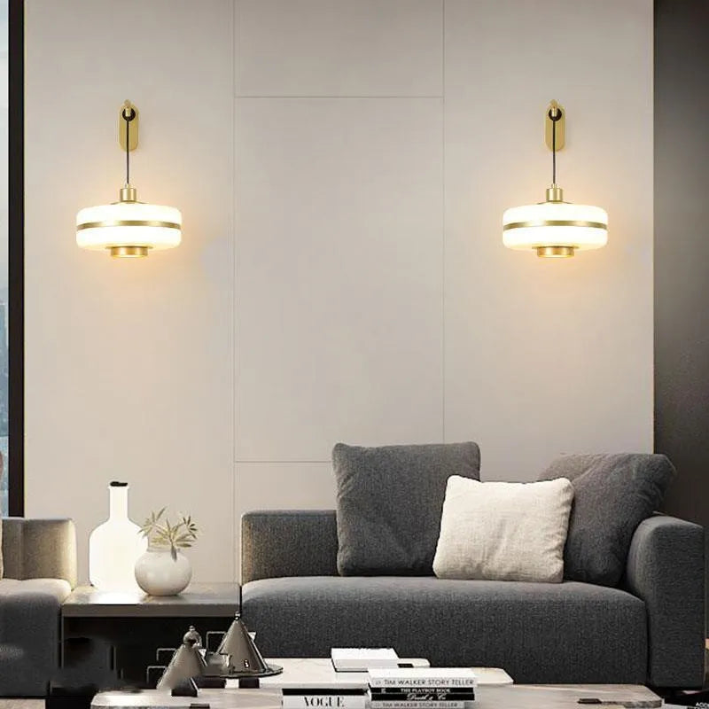 suspension moderne en métal doré design industriel pour intérieur - vue 3 sur 10