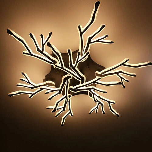 lustre moderne à bras multiples avec télécommande en aluminium acrylique - vue 5 sur 11
