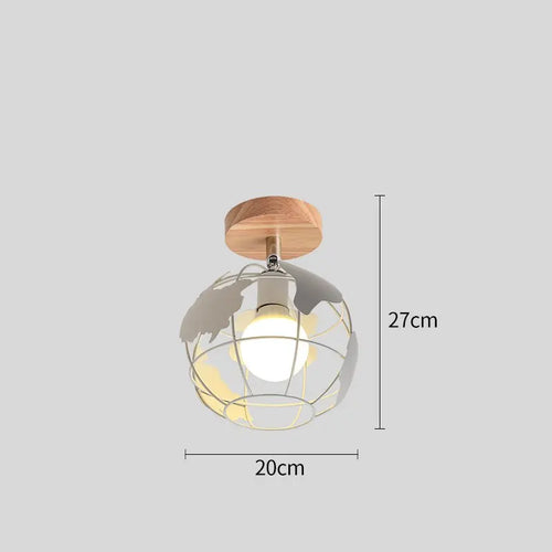 plafonnier led nordique moderne simple en fer triangle - vue 14 sur 18