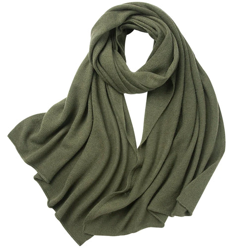 Echarpe cachemire maille elegante hivernale avec franges