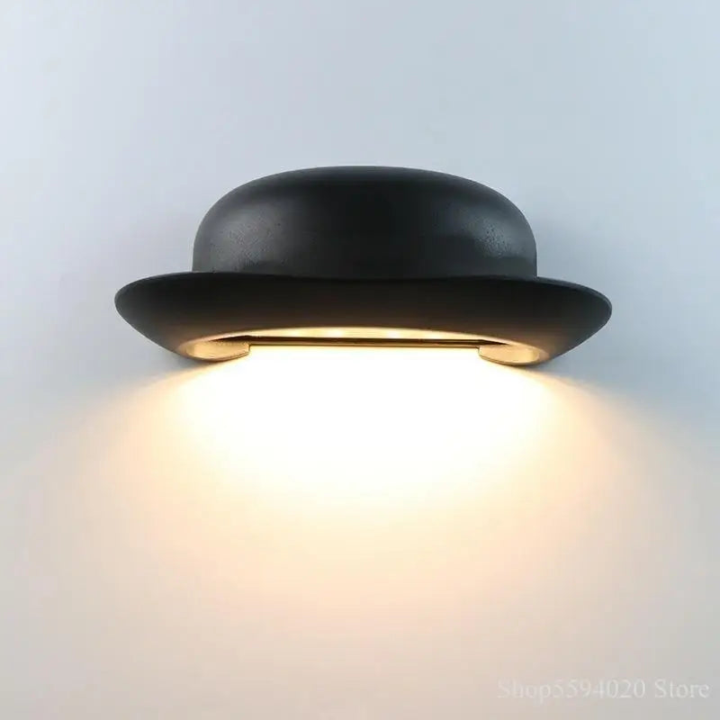 applique murale extérieure à led en forme de chapeau de paille - vue 2 sur 6