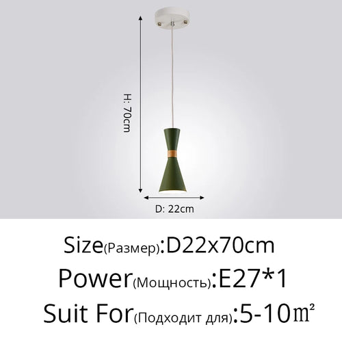 suspension moderne en bois créative macaron - vue 17 sur 17