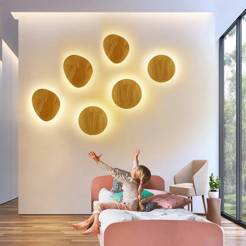 applique murale led moderne en bois avec originalité nordique - vue 4 sur 10