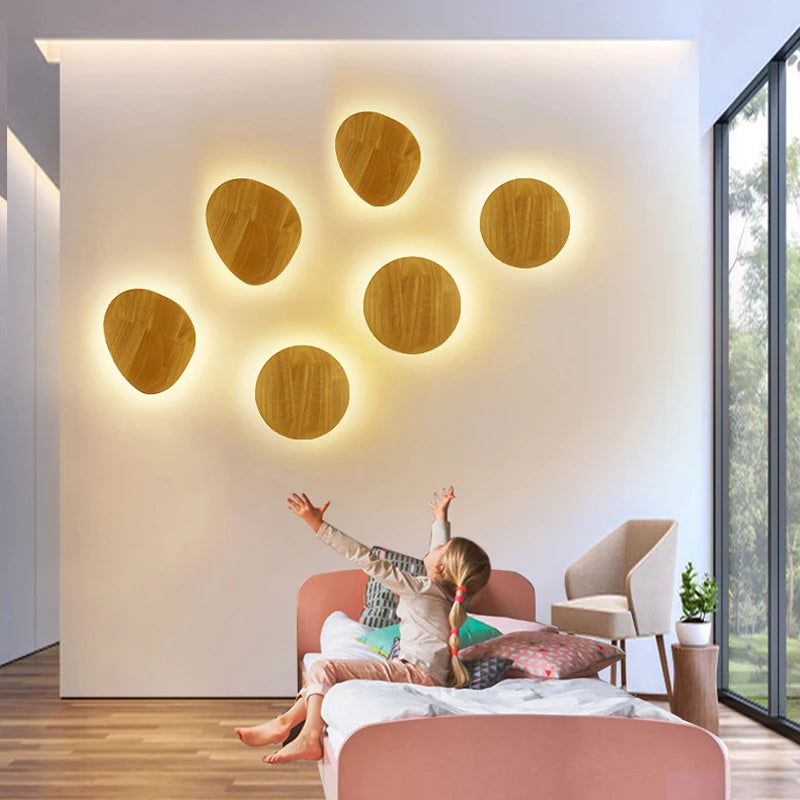 applique murale led moderne en bois avec originalité nordique - vue 4 sur 10