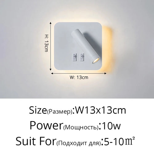 lustre led minimaliste avec interrupteur de projecteur déco - vue 11 sur 14