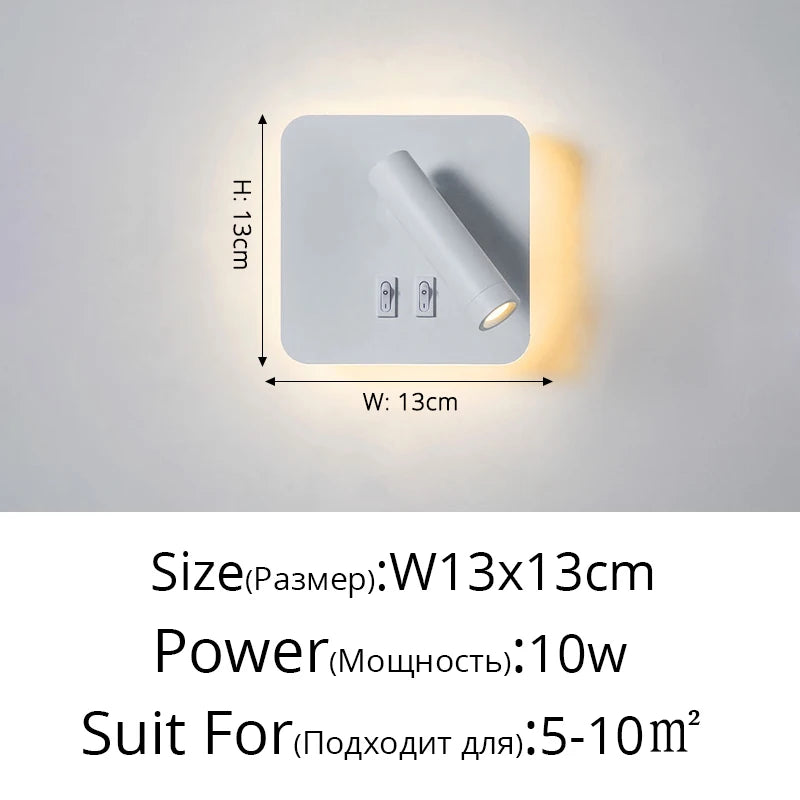 lustre led minimaliste avec interrupteur de projecteur déco - vue 11 sur 14