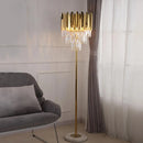 lampe LED post-moderne en acier inoxydable cristal marbre doré