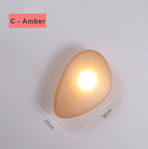 applique led nordique design moderne galet chambre escalier lumière - vue 18 sur 21