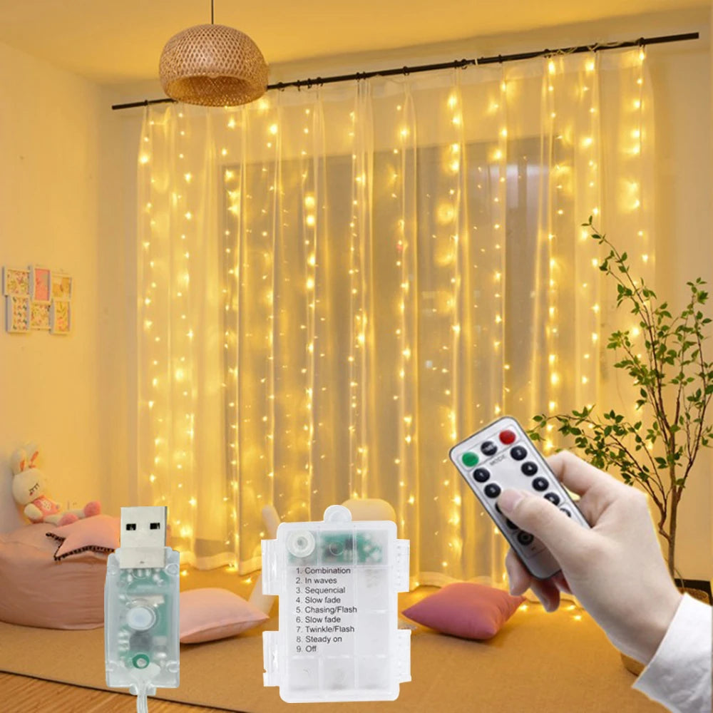 guirlande lumineuse led à piles pour décorations festives et mariage - vue 1 sur 10
