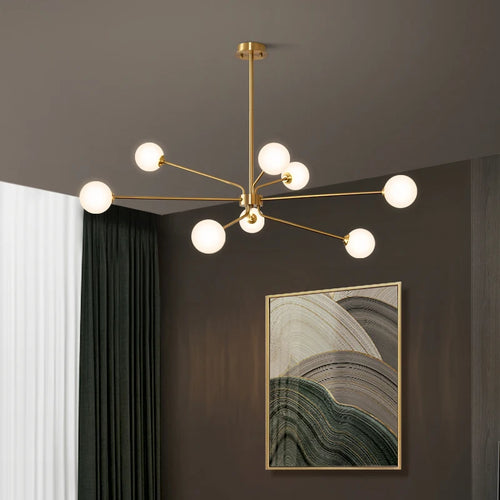 lustre nordique en fer forgé style spoutnik moderne - vue 6 sur 6