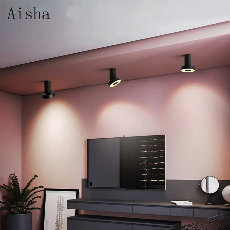 plafonnier moderne encastré design simple éclairage décoratif led - vue 3 sur 7