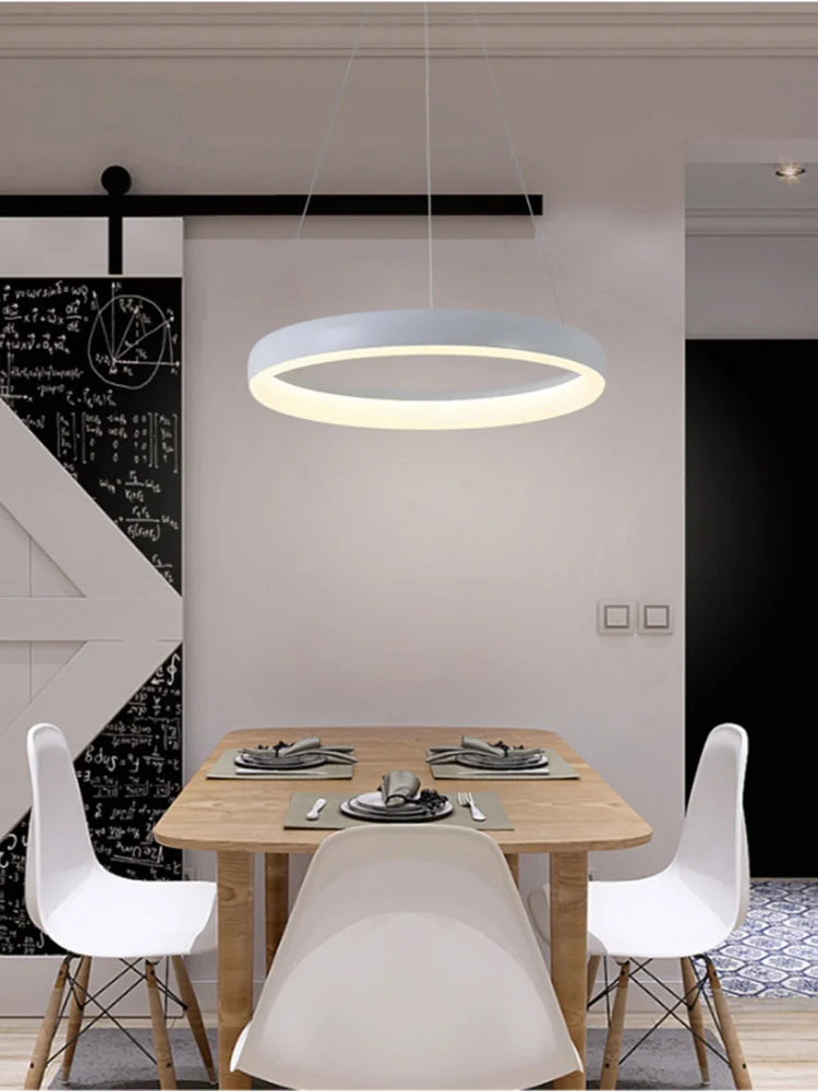 Lustre de salon circulaire moderne minimaliste - vue 3 sur 8