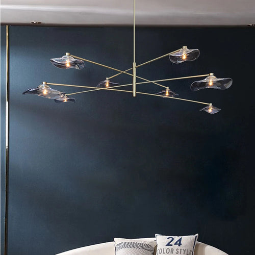 lustre à fleurs led design moderne fait main pour intérieur créatif - vue 4 sur 6