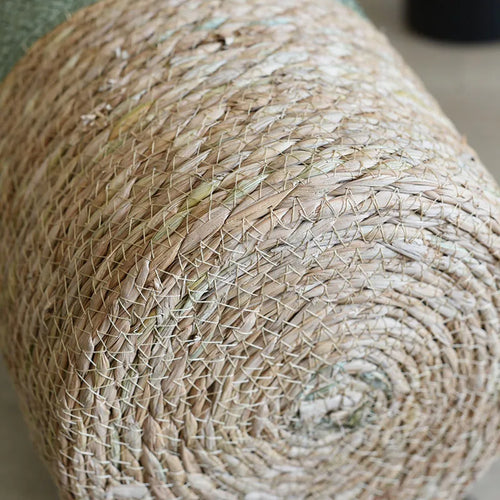 panier de rangement en paille pour décoration artisanale moderne - vue 6 sur 12