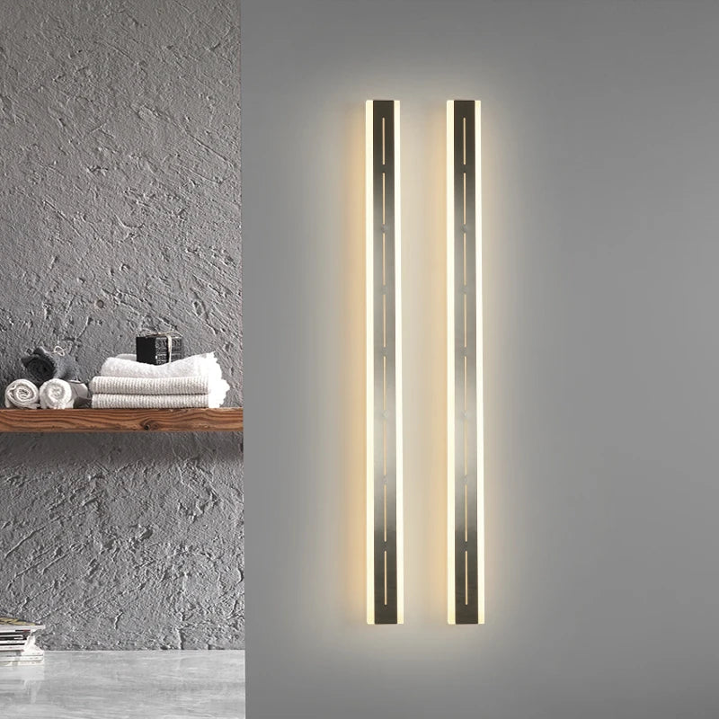 applique murale minimaliste longue bande extérieure étanche - vue 4 sur 11