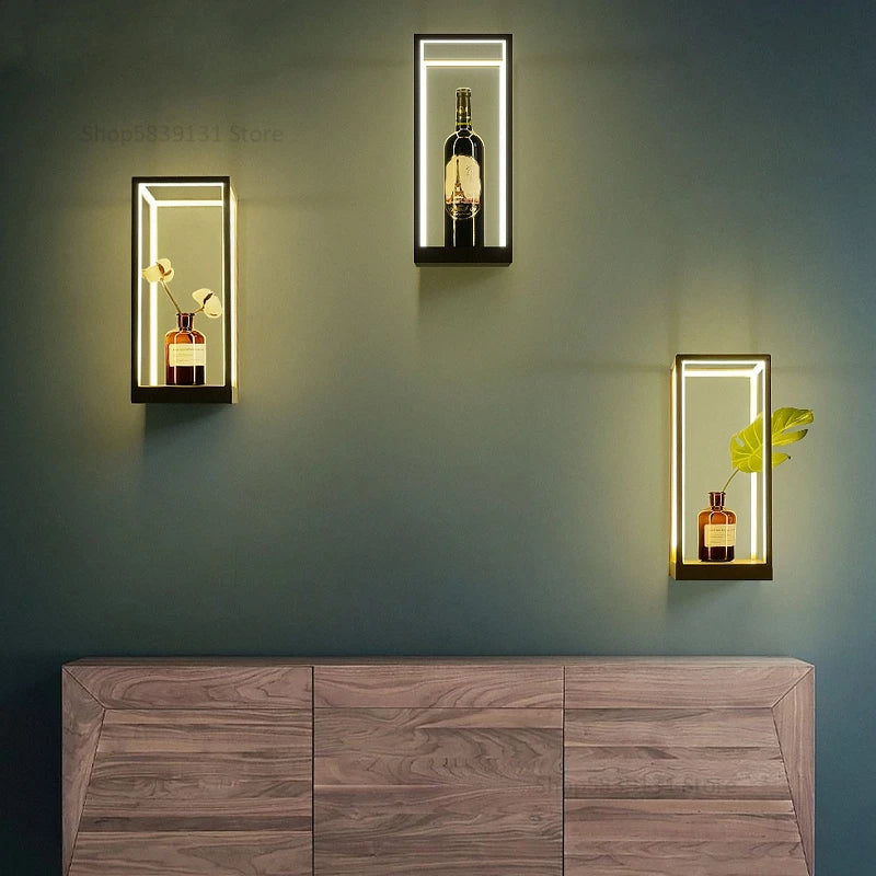 applique murale led moderne cube créatif décoration murale - vue 3 sur 7